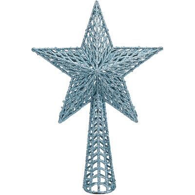 Snow White Étoile De Sapin De Noël En Paillettes Bleu Glacé 25cm - Publicité Snow White Étoile De Sapin De Noël En Paillettes Bleu Glacé 25cm - Publicité
