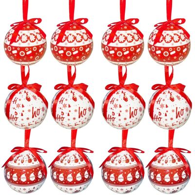 Pms International Boîte De 12 Boules De Noël 75mm En Mousse De Polyfoam Décoration Nordique - Publicité Pms International Boîte De 12 Boules De Noël 75mm En Mousse De Polyfoam Décoration Nordique - Publicité
