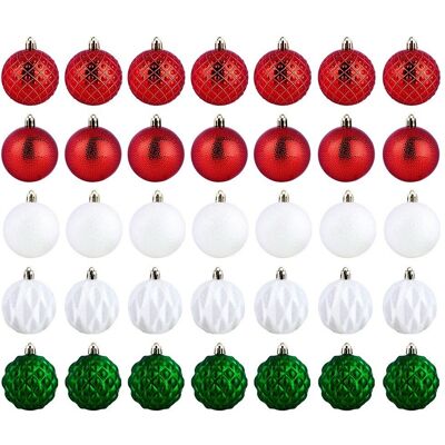 Artemis Ensemble De 35 Boules De Noël Incassables Et Colorées Pour Sapin De Noël - Publicité Artemis Ensemble De 35 Boules De Noël Incassables Et Colorées Pour Sapin De Noël - Publicité