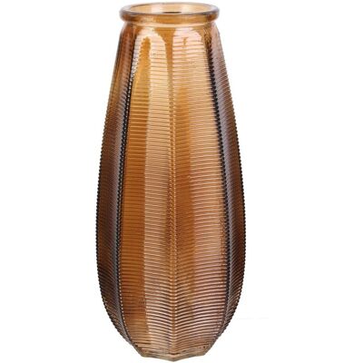 Sans Marque Vase Haut En Verre Pour Fleurs Capella Marron - Publicité Sans Marque Vase Haut En Verre Pour Fleurs Capella Marron - Publicité