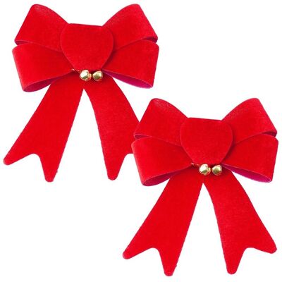 Artemis Lot De 2 Nœuds Décoratifs De Noël Pour Sapin De Noël - Publicité Artemis Lot De 2 Nœuds Décoratifs De Noël Pour Sapin De Noël - Publicité