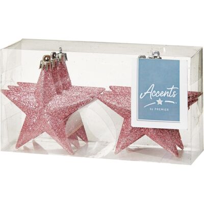 Premier Décoration De Sapin En Paillettes Rose En Étoiles Incassables 6 Pièces 100mm - Publicité Premier Décoration De Sapin En Paillettes Rose En Étoiles Incassables 6 Pièces 100mm - Publicité