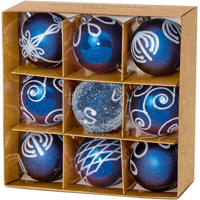 Premier Boules De Noël Incassables 9 Pack 60mm Décoration D'Arbre Bleu Nuit - Publicité Premier Boules De Noël Incassables 9 Pack 60mm Décoration D'Arbre Bleu Nuit - Publicité