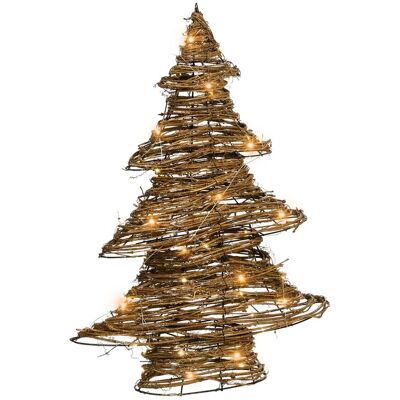 Beliani Sapin De Noël Décoratif Led En Fer 40 Ampoules Accessoire Lumineux Doré Fureso - Publicité Beliani Sapin De Noël Décoratif Led En Fer 40 Ampoules Accessoire Lumineux Doré Fureso - Publicité