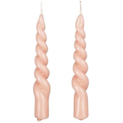 Mica Decorations Twist Bougie Lot De 2 - H15 Cm - Rose Brillant - Publicité Mica Decorations Twist Bougie Lot De 2 - H15 Cm - Rose Brillant - Publicité