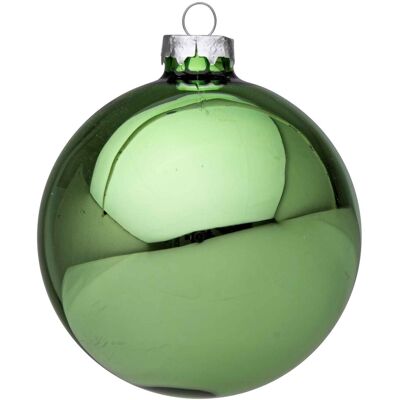 Bizzotto Décoration Sphère Boule Arbre De Noël Vert Brillant Verre 10cm - Publicité Bizzotto Décoration Sphère Boule Arbre De Noël Vert Brillant Verre 10cm - Publicité