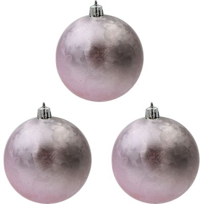 Theme Machine Ensemble De 3 Décorations De Noël Luxe Boule En Plume Rose De 80mm - Publicité Theme Machine Ensemble De 3 Décorations De Noël Luxe Boule En Plume Rose De 80mm - Publicité