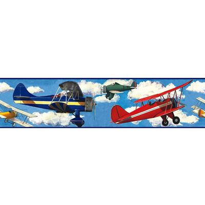 Roommates Frise Repositionnable Enfant Autoadhésif Imprimé Avions Vintage - Publicité Roommates Frise Repositionnable Enfant Autoadhésif Imprimé Avions Vintage - Publicité