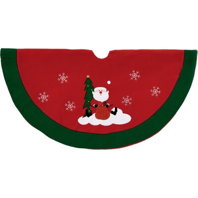 Premier Jupe De Sapin Traditionnelle De Noël 90cm Rouge Et Vert Avec Design De Père Noël - Publicité Premier Jupe De Sapin Traditionnelle De Noël 90cm Rouge Et Vert Avec Design De Père Noël - Publicité