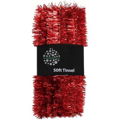 Snow White Arbre De Noël 50ft X 3cm Guirlande Grande Valeur - Rouge - Publicité Snow White Arbre De Noël 50ft X 3cm Guirlande Grande Valeur - Rouge - Publicité