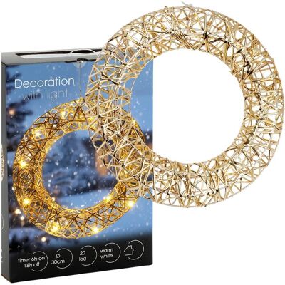 Artemis Couronne De Noël Décorative, Brillante, À Suspendre, Pour Porte, 30 Cm - Publicité Artemis Couronne De Noël Décorative, Brillante, À Suspendre, Pour Porte, 30 Cm - Publicité