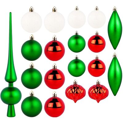 Artemis Ensemble De 19 Boules De Noël Incassables Et Colorées Pour Sapin De Noël - Publicité Artemis Ensemble De 19 Boules De Noël Incassables Et Colorées Pour Sapin De Noël - Publicité