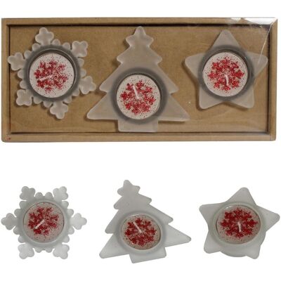 Snow White Noël Photophore Bougies & Support Set - Arbre Étoile & Flocon De Neige - Rouge - Publicité Snow White Noël Photophore Bougies & Support Set - Arbre Étoile & Flocon De Neige - Rouge - Publicité