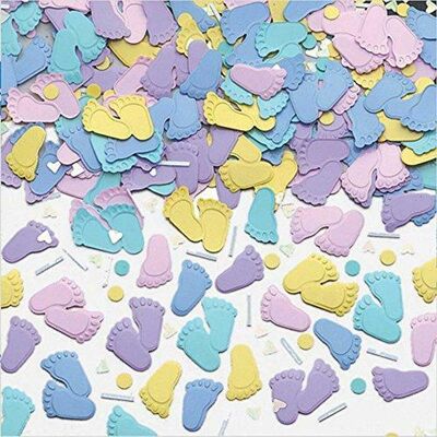 Confettis Métallisés Avec Relief Paillettes Forme Pieds De Bébé Amscan 9900853 - Publicité Confettis Métallisés Avec Relief Paillettes Forme Pieds De Bébé Amscan 9900853 - Publicité