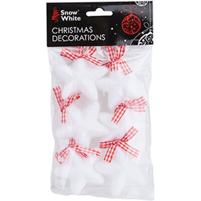Snow White Décoration Suspendue Pour Arbre De Noël En Etoiles Effet Neige 6 Pack 6cm Blanc - Publicité Snow White Décoration Suspendue Pour Arbre De Noël En Etoiles Effet Neige 6 Pack 6cm Blanc - Publicité