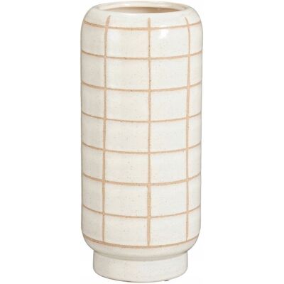 Sans Marque Wazon Ceramiczny Ecru 32,5x14 Cm Minimalistyczny W Stylu Skandynawskim - Publicité Sans Marque Wazon Ceramiczny Ecru 32,5x14 Cm Minimalistyczny W Stylu Skandynawskim - Publicité