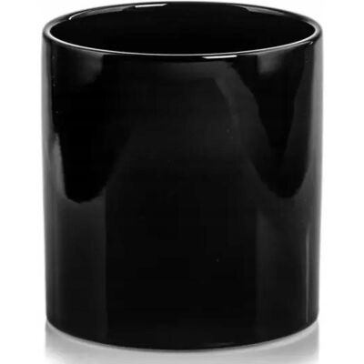 Sans Marque Boîtier En Céramique Noire, Cylindre, 16 Cm - Publicité Sans Marque Boîtier En Céramique Noire, Cylindre, 16 Cm - Publicité
