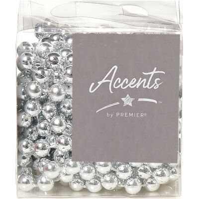 Premier Guirlande De Perles De Noël 5 Mètres Décoration D'Arbre De Chambre - Argent - Publicité Premier Guirlande De Perles De Noël 5 Mètres Décoration D'Arbre De Chambre - Argent - Publicité