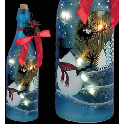 Premier - Snowman - 29cm - Bouteille en verre - Décoration - Publicité Premier - Snowman - 29cm - Bouteille en verre - Décoration - Publicité