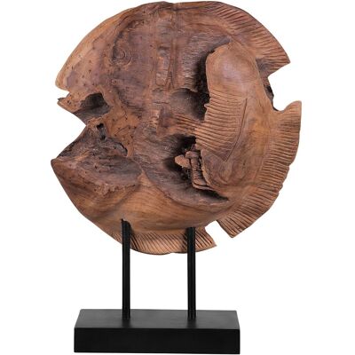 Beliani - Décoration D'Intérieur - Plaice Fish - Sur Pied En Bois Sculpté - Publicité Beliani - Décoration D'Intérieur - Plaice Fish - Sur Pied En Bois Sculpté - Publicité
