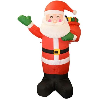 Santa Gonflable de Noël 190cm LED avec Cadeaux - Décoration de Noël Gonflable - Publicité Santa Gonflable de Noël 190cm LED avec Cadeaux - Décoration de Noël Gonflable - Publicité