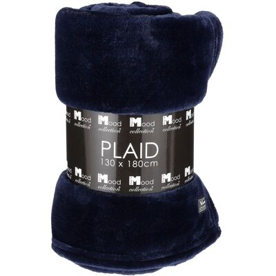 Mica Decorations Famke Plaid En Polaire - L180 X L130 Cm - Bleu Foncé - Publicité Mica Decorations Famke Plaid En Polaire - L180 X L130 Cm - Bleu Foncé - Publicité