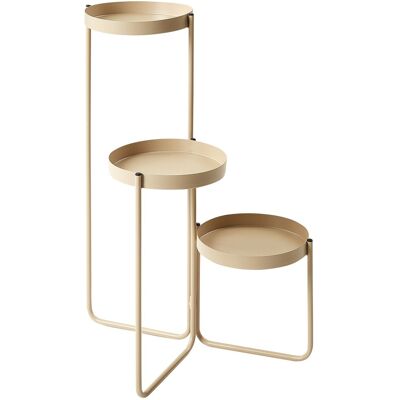 Beliani Support Pour Plantes Pot De Fleurs D'Intérieur Rond 21 X 42 X 60 Cm En Métal Bei - Publicité Beliani Support Pour Plantes Pot De Fleurs D'Intérieur Rond 21 X 42 X 60 Cm En Métal Bei - Publicité