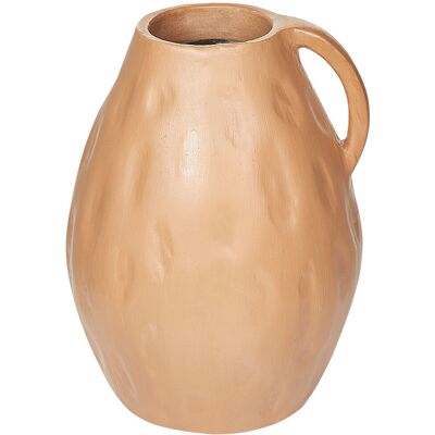 Vase décorative en céramique artisanale sable beige - Beliani - Publicité Vase décorative en céramique artisanale sable beige - Beliani - Publicité