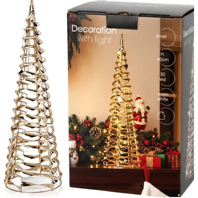 Artemis Sapin De Noël Doré, Lumineux, Décoratif, Pommeau De Noël, 40 Cm - Publicité Artemis Sapin De Noël Doré, Lumineux, Décoratif, Pommeau De Noël, 40 Cm - Publicité
