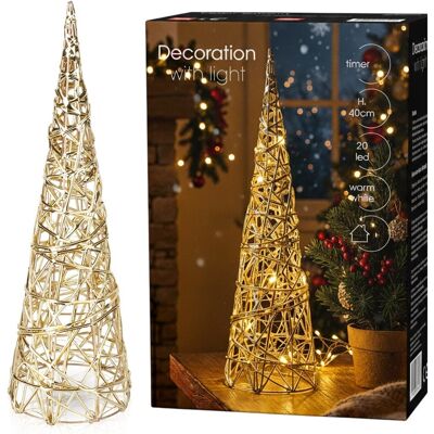 Artemis Sapin De Noël Doré, Lumineux, Décoratif, Pommeau De Noël, 40 Cm - Publicité Artemis Sapin De Noël Doré, Lumineux, Décoratif, Pommeau De Noël, 40 Cm - Publicité