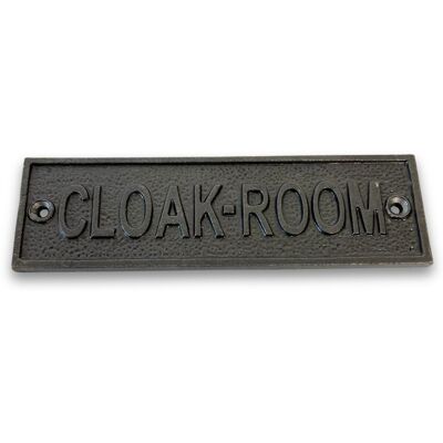 Thorness Cast Iron Antique Style Cloak Room Plaque - Publicité Thorness Cast Iron Antique Style Cloak Room Plaque - Publicité