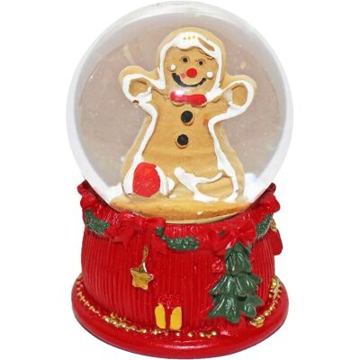Pms International Boule À Neige De Noël 70mm Décoration - Bonhomme En Pain D'Épices - Publicité Pms International Boule À Neige De Noël 70mm Décoration - Bonhomme En Pain D'Épices - Publicité