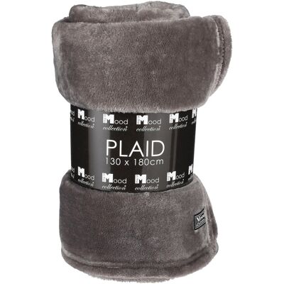 Mica Decorations Famke Plaid En Polaire - L180 X L130 Cm - Anthracite - Publicité Mica Decorations Famke Plaid En Polaire - L180 X L130 Cm - Anthracite - Publicité
