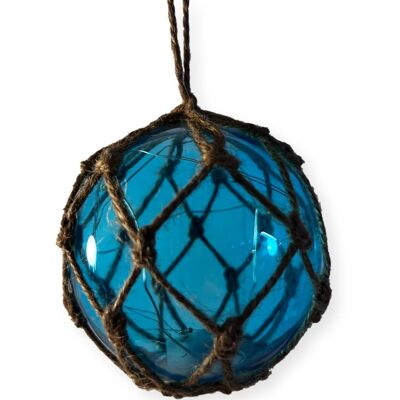 Thorness Turquoise Glass Fishing Buoy Tiki Bar Led Light, Nautical Home Decor Ornament - Publicité Thorness Turquoise Glass Fishing Buoy Tiki Bar Led Light, Nautical Home Decor Ornament - Publicité
