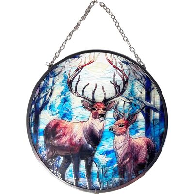 Thorness - Renne Suncatcher - 6-Pouces - Verre Stimulé - Sonnencatcher - Publicité Thorness - Renne Suncatcher - 6-Pouces - Verre Stimulé - Sonnencatcher - Publicité