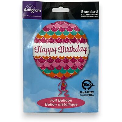 Ballons Feuille Métallisée Joyeux Anniversaire Pink 17 Pouces 43 Cm Amscan - Publicité Ballons Feuille Métallisée Joyeux Anniversaire Pink 17 Pouces 43 Cm Amscan - Publicité