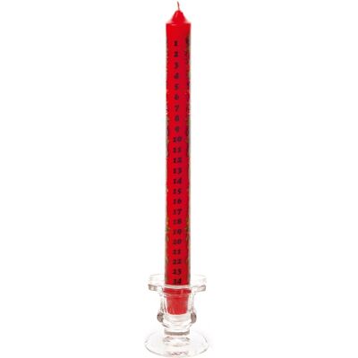 Premier 25cm Compte À Rebours À Noël À Motifs Advent Bougie En Verre Transparent De - - Publicité Premier 25cm Compte À Rebours À Noël À Motifs Advent Bougie En Verre Transparent De - - Publicité