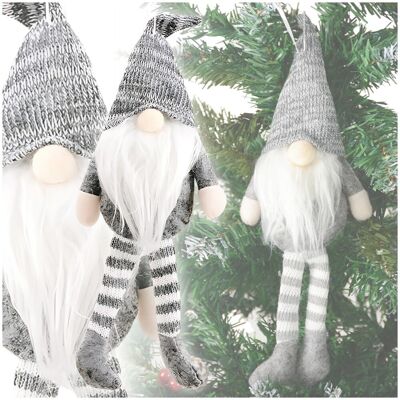 Sans Marque Gnome De Noël Gris Avec Barbe - Décoration Unique - Publicité Sans Marque Gnome De Noël Gris Avec Barbe - Décoration Unique - Publicité