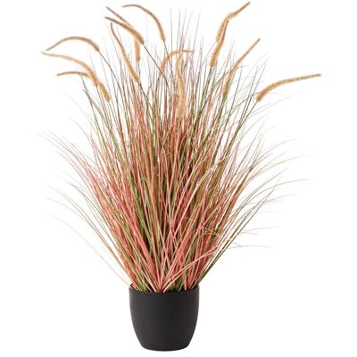 Beliani Plante Artificielle En Pot 120 Cm Feuilles Vertes Et Roseau Orange Bristlegrass - Publicité Beliani Plante Artificielle En Pot 120 Cm Feuilles Vertes Et Roseau Orange Bristlegrass - Publicité