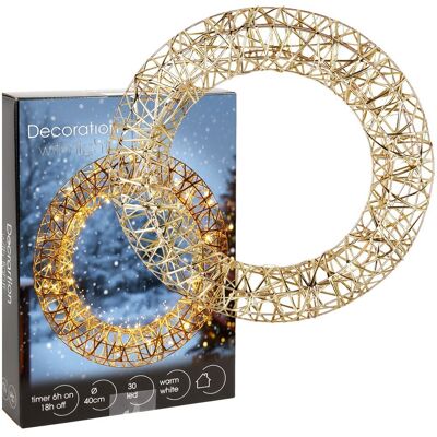Artemis Couronne De Noël Décorative, Brillante, À Suspendre, Pour Porte, 40 Cm - Publicité Artemis Couronne De Noël Décorative, Brillante, À Suspendre, Pour Porte, 40 Cm - Publicité