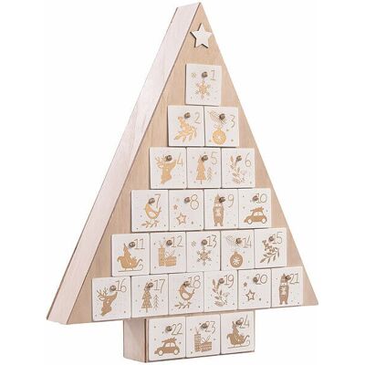 Calendrier De L'Avent Réutilisable En Bois - \"Sapin De Noël\" - Infactory - Publicité Calendrier De L'Avent Réutilisable En Bois - \"Sapin De Noël\" - Infactory - Publicité
