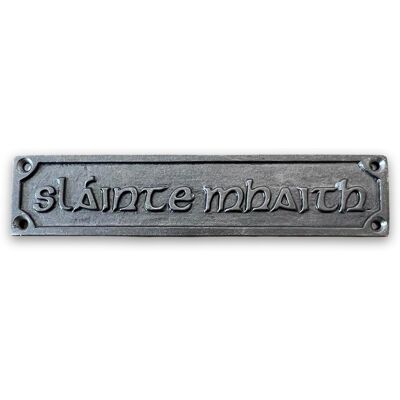 Thorness Cast Iron Sláinte Mhaith Good Health Gaelic Wall Plaque Door Sign - Publicité Thorness Cast Iron Sláinte Mhaith Good Health Gaelic Wall Plaque Door Sign - Publicité