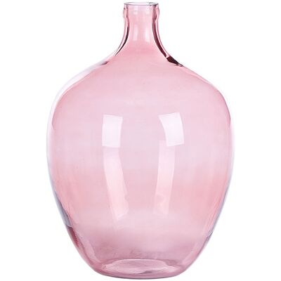 Beliani Vase Rustique En Verre Rose Léger Et Robuste 39 Cm Roti - Publicité Beliani Vase Rustique En Verre Rose Léger Et Robuste 39 Cm Roti - Publicité