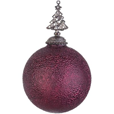 Bizzotto Sphère Balle Verre Pour Arbre De Noël Trinket 10cm Rouge Bourgogne - Publicité Bizzotto Sphère Balle Verre Pour Arbre De Noël Trinket 10cm Rouge Bourgogne - Publicité