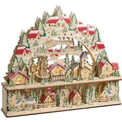 Beliani Figurine Décorative Led En Bois Accessoire De Noël À Piles Marron Clair Bolkesjo - Publicité Beliani Figurine Décorative Led En Bois Accessoire De Noël À Piles Marron Clair Bolkesjo - Publicité