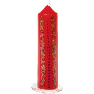 Premier - 20cm Noël Advent - Rouge - Photo sur verre - Candle - Publicité Premier - 20cm Noël Advent - Rouge - Photo sur verre - Candle - Publicité
