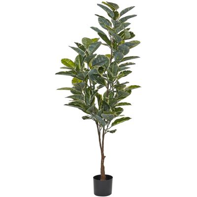 Beliani Plante Artificielle En Pot Noir 160 Cm Décoration D'Intérieur Ficus Elastica - Publicité Beliani Plante Artificielle En Pot Noir 160 Cm Décoration D'Intérieur Ficus Elastica - Publicité