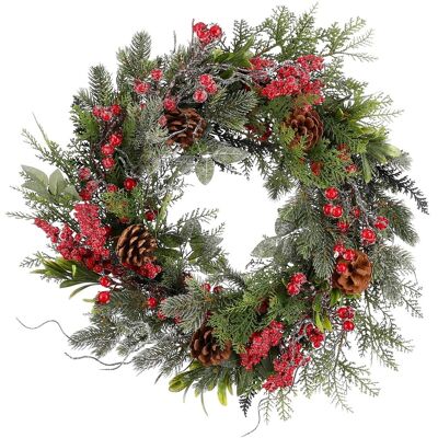 Mica Decorations Randell Couronne De Noël - Ø50 Cm - Rouge - Publicité Mica Decorations Randell Couronne De Noël - Ø50 Cm - Rouge - Publicité