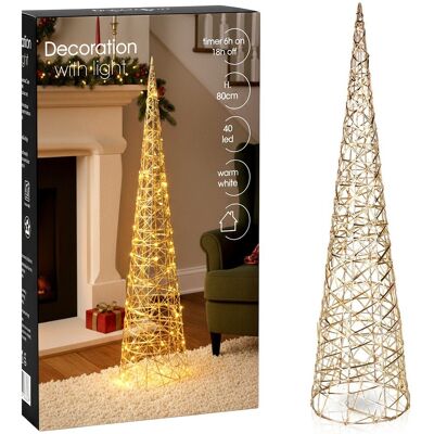 Artemis Sapin De Noël Doré, Lumineux, Décoratif, Pommeau De Noël, 80 Cm - Publicité Artemis Sapin De Noël Doré, Lumineux, Décoratif, Pommeau De Noël, 80 Cm - Publicité