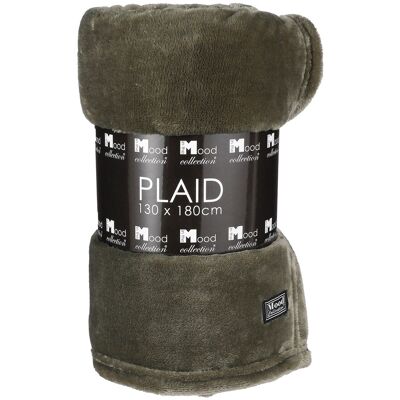 Mica Decorations Famke Plaid En Polaire - L180 X L130 Cm - Vert Foncé - Publicité Mica Decorations Famke Plaid En Polaire - L180 X L130 Cm - Vert Foncé - Publicité